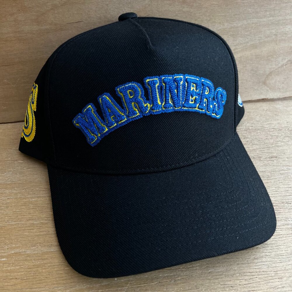 MITCHELL & NESS MLB SEATTLE MARINERS WORDMARK SNAPBACK HAT Structured NEW